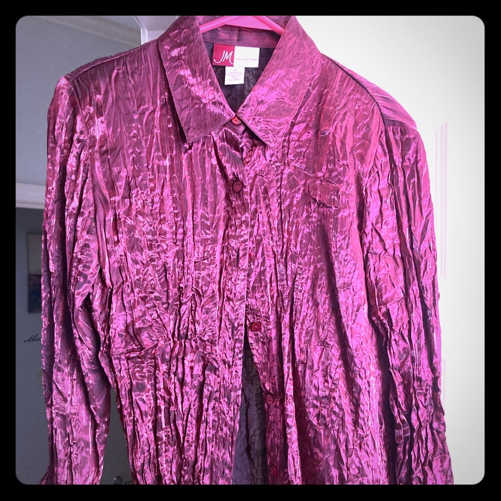 Dressy wine colored blouse